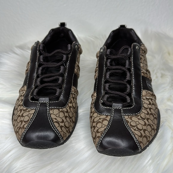 EUC Coach “Kelsie” signature logo in khaki, women's size 7.5 - Picture 3 of 11